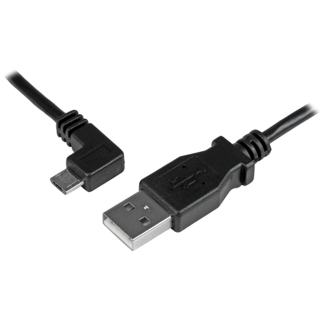 STARTECH.COM 0.5m Micro USB Charge Cable - Left Angle Micro USB - 24AWG USBAUB50CMLA